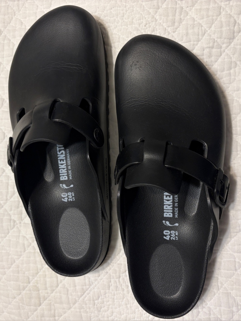 Birkenstock Black Single-Buckle Slip-On Clogs